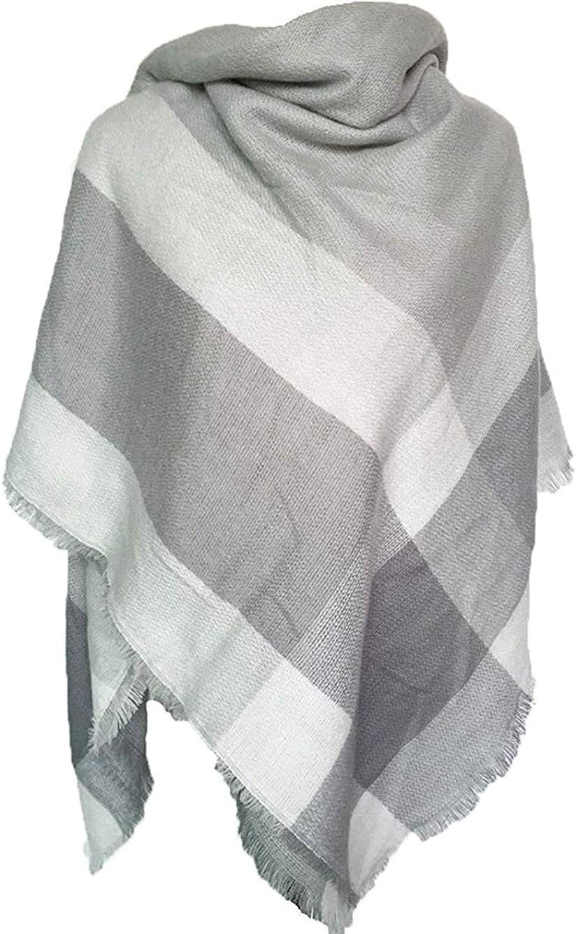 Alster Herz Modeschal Kuschliger Winterschal Damen, Oversize, Kariert, A0327, Oversize