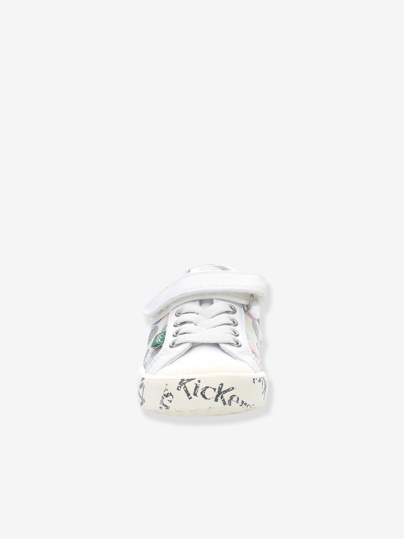 Baskets sneakers fille Gody Gold KICKERS® blanc pois multico