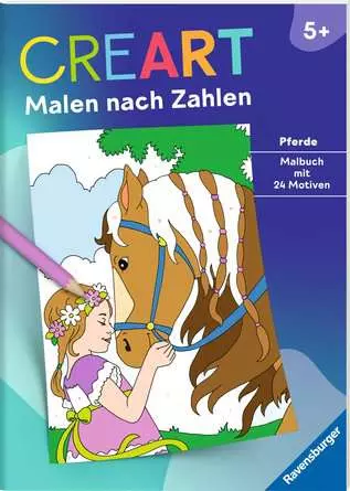 CreArt Malen nach Zahlen ab 5: Pferde