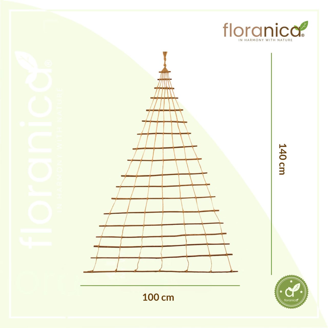 Pemicont Floranica Holzleiter für Adventskalender  100 x 140 cm - Holz Aufhängen von Weihnachtsschmuck
