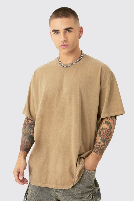 Oversize T-Shirt mit Lake Michigan Print
