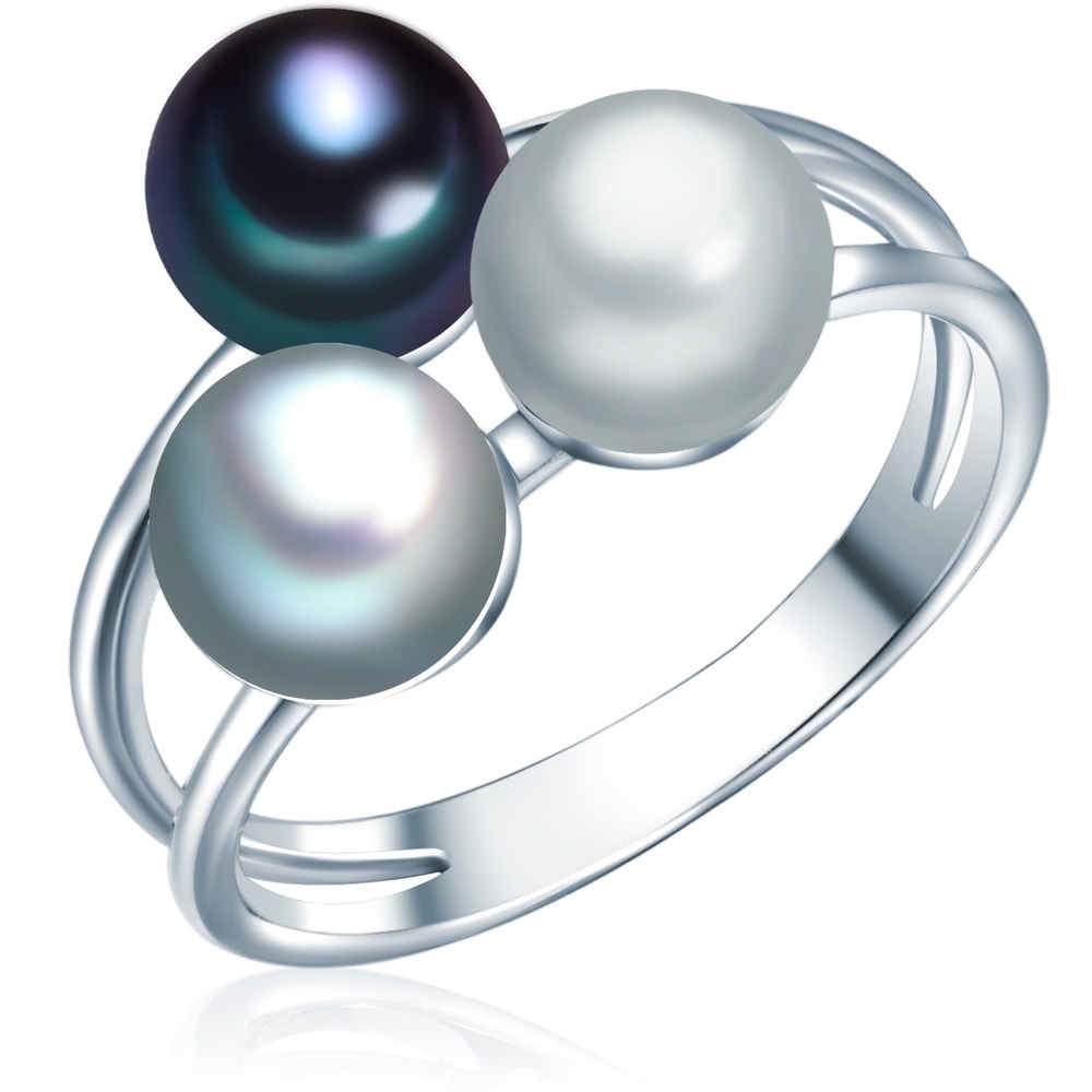 Valero Pearls Bague Argent sterling Perle de culture d'eau douce en Argent Bague