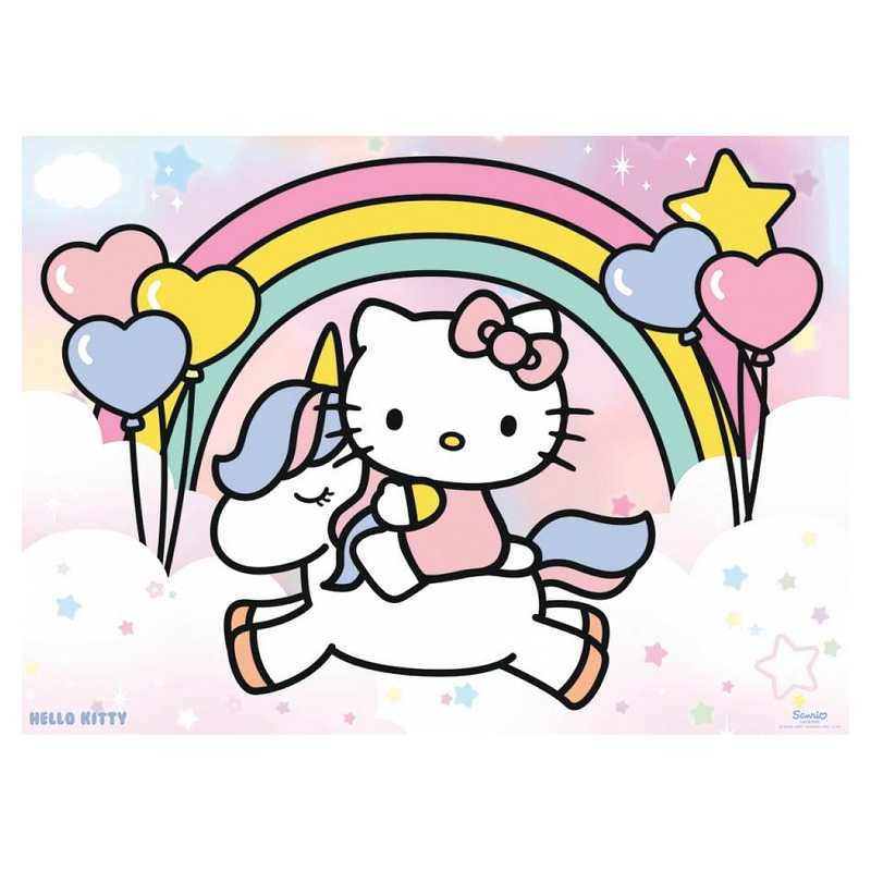 Puzzle Hello Kitty et sa licorne 45 pièces