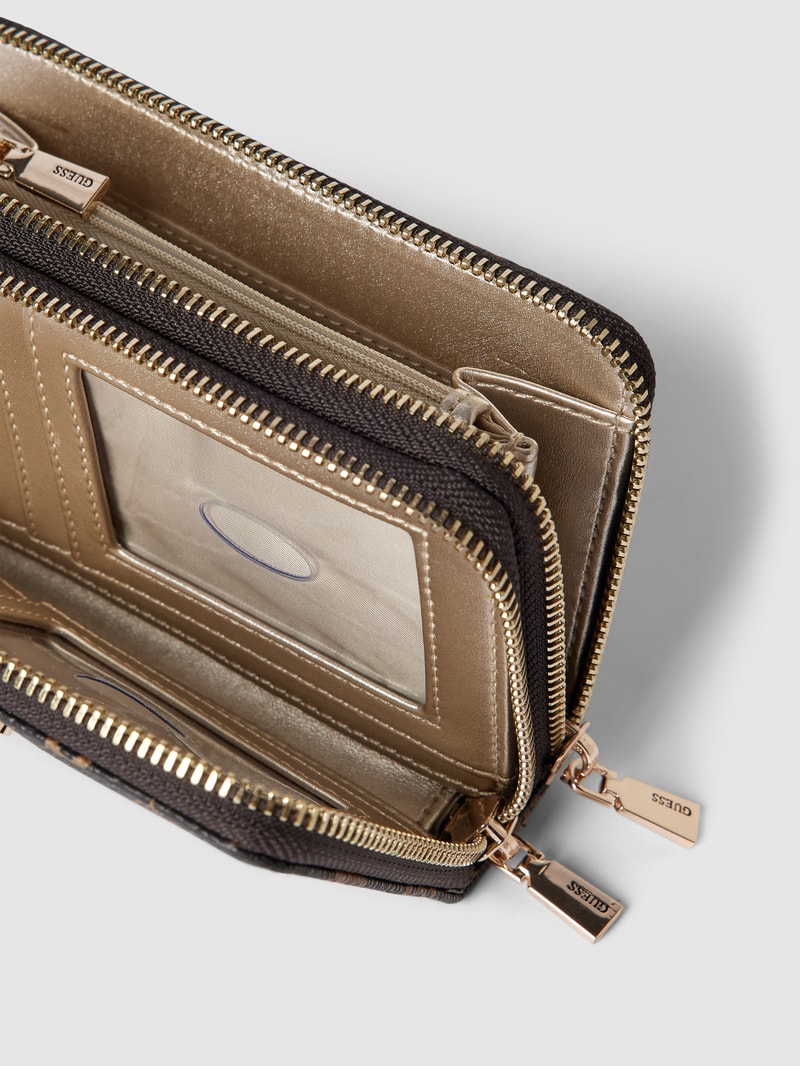 Portemonnaie mit Logo-Details Modell 'LAUREL' in schokobraun