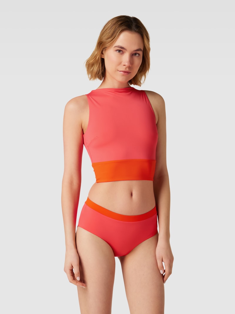Bikini-Oberteil in Two-Tone-Machart in orange