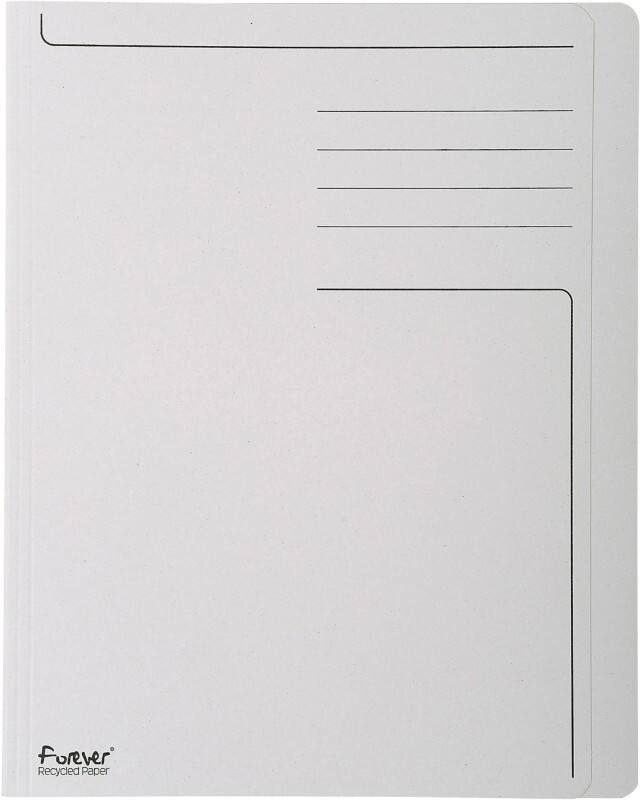Exacompta Forever Aktendeckel DIN A4 Grau Manila Recycelt 100% 280 g/m² 100 Stück
