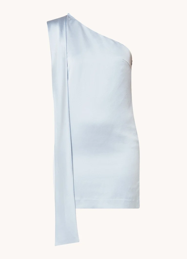 Minivestido asimétrico de satén Kaliya de HUGO BOSS