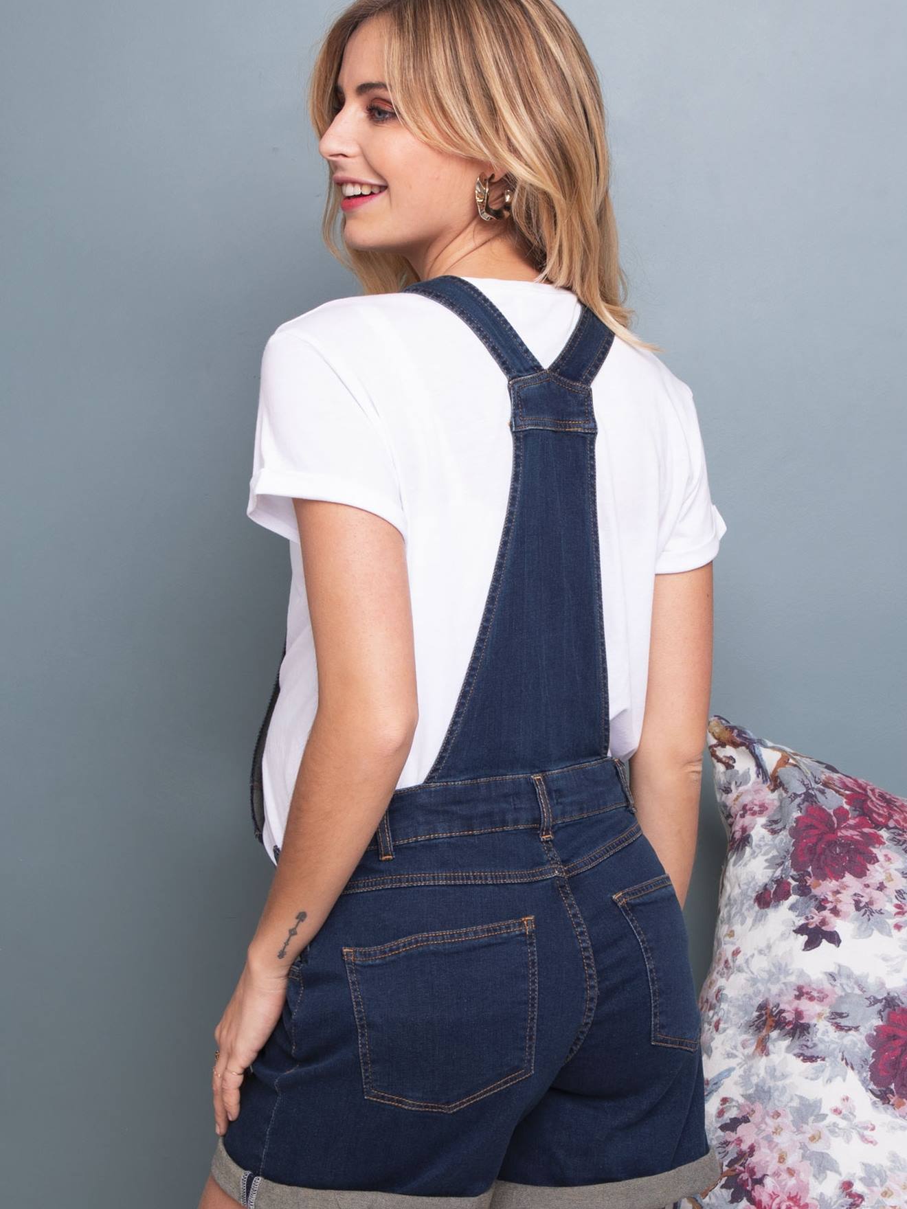 Envie de Fraise Umstands-Latzjeans HENRI ENVIE DE FRAISE - blue stone