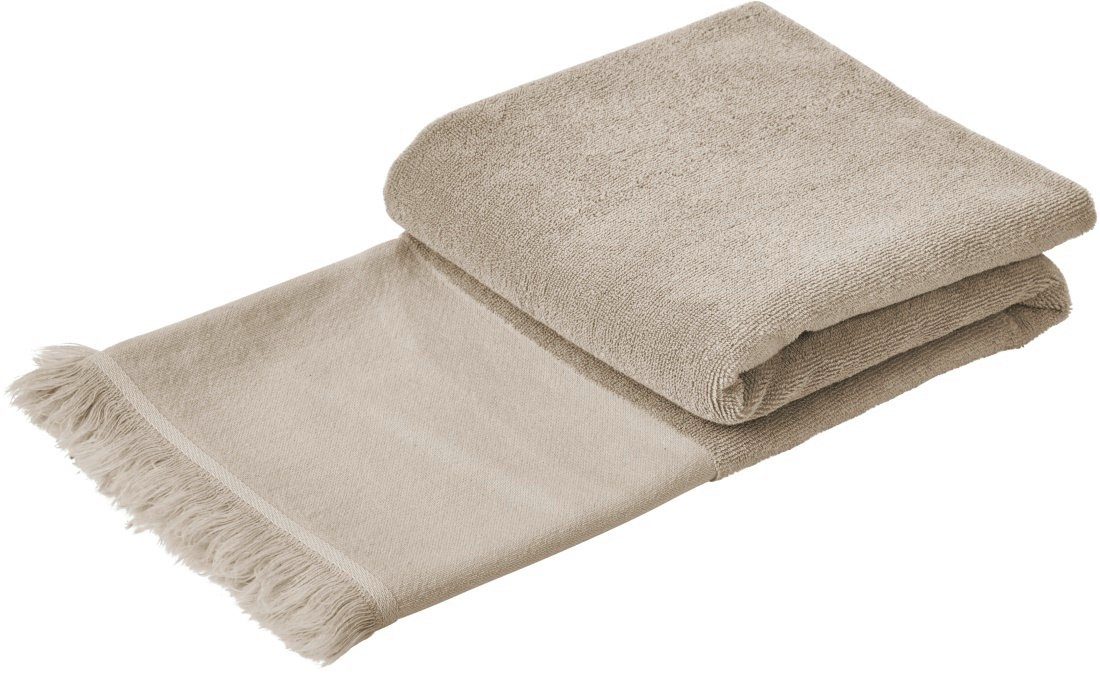 done.® Strandtuch Hamamtuch CAPRICE double face Sauna Sport Strand, Frottee (1-St), schlicht, einfach & modern - Frottee & Fransen