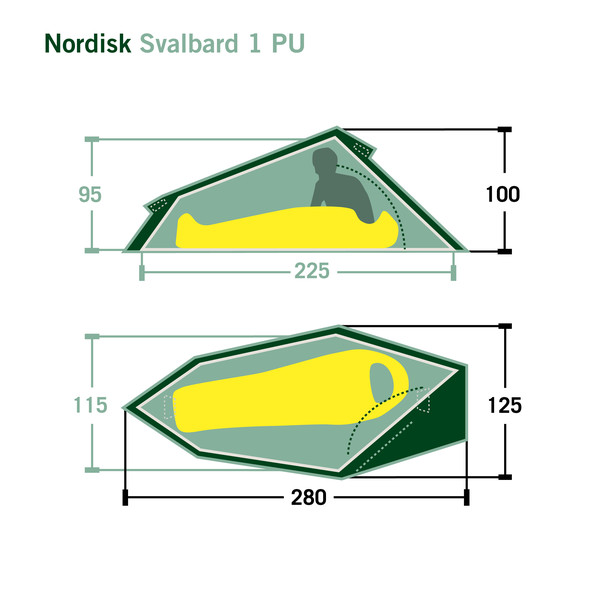 SVALBARD 1 PU TENT - Einpersonenzelt