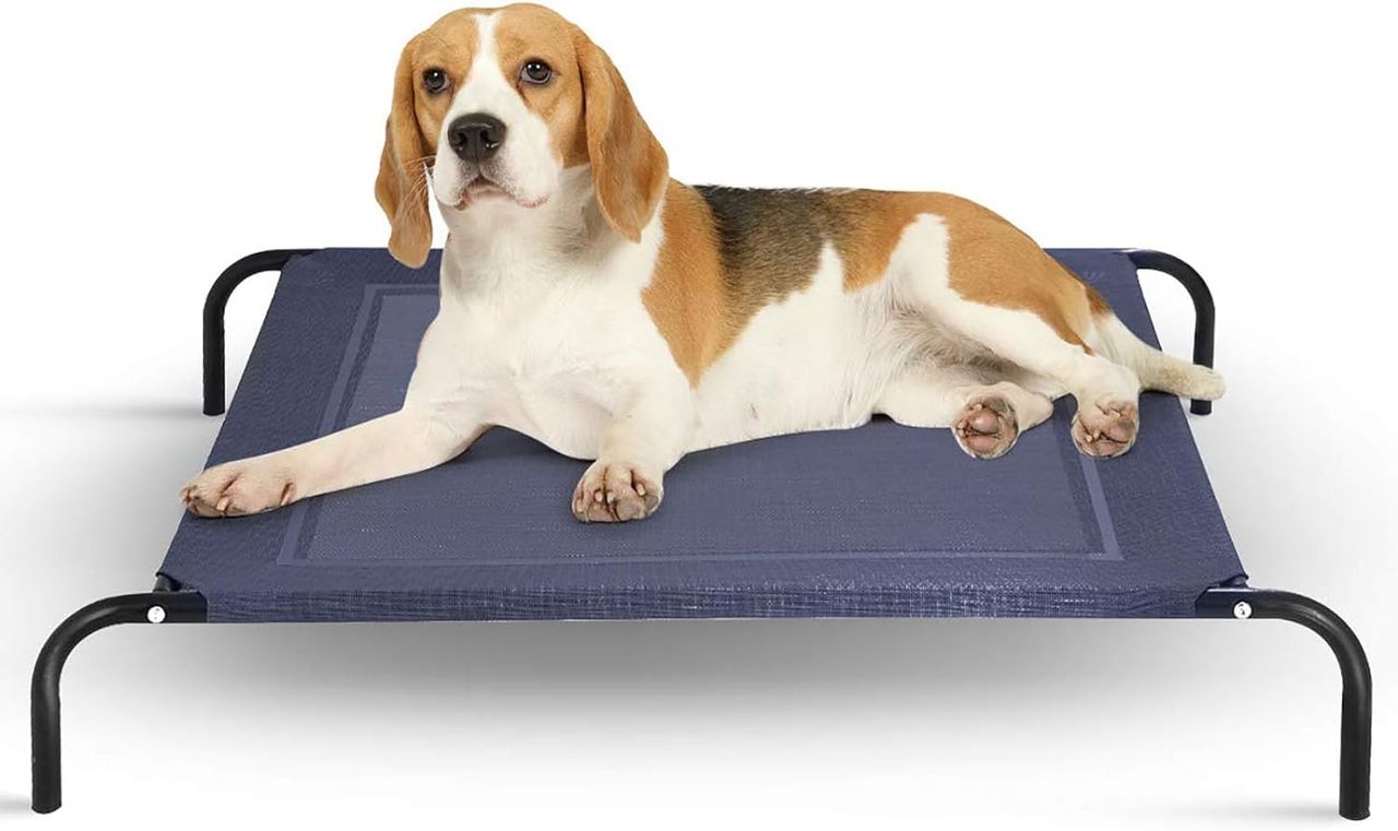 Costway Hundebett Metall Sommer, Hundeliege Garten