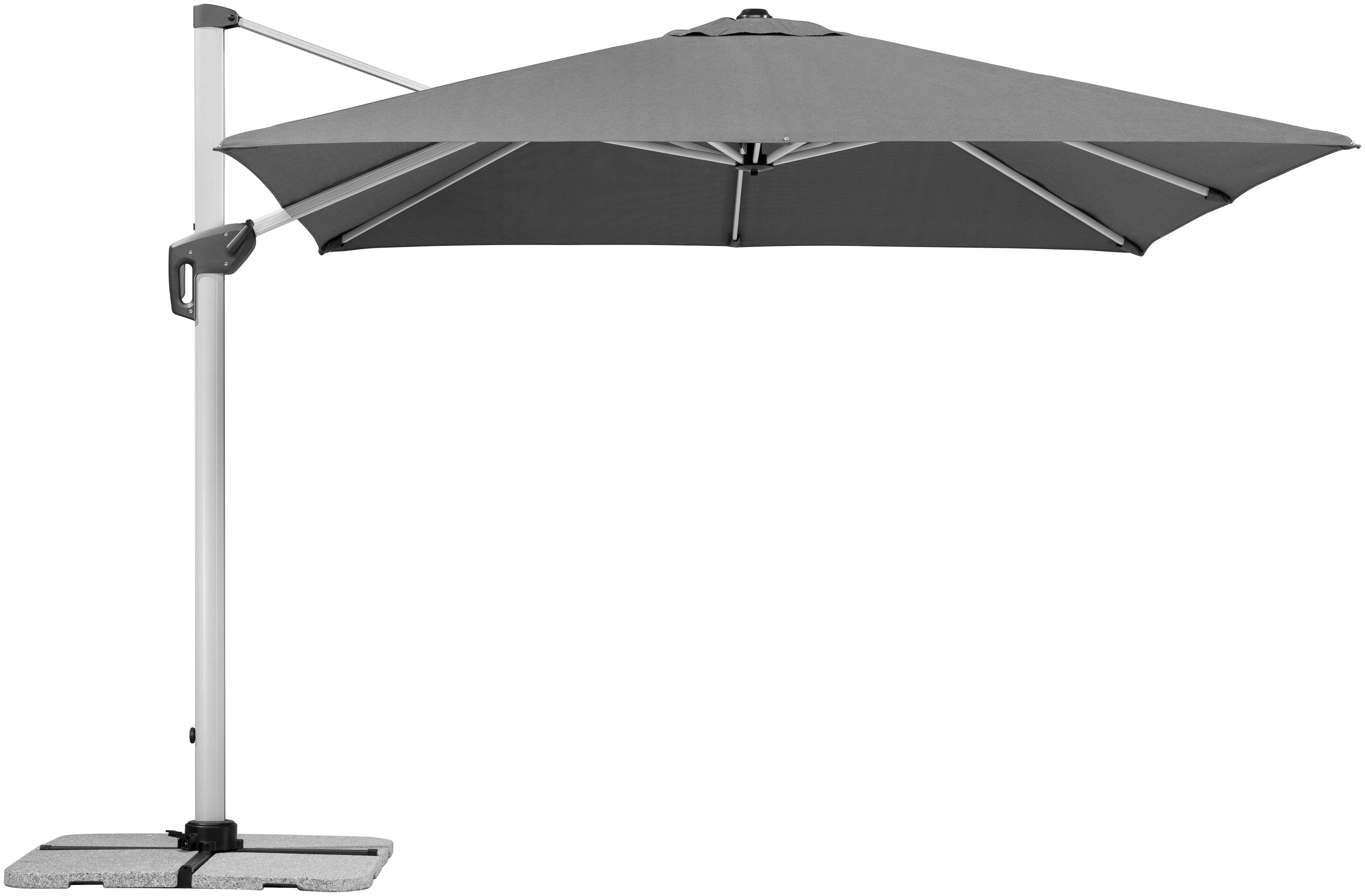Schneider Schirme Ampelschirm Monaco, LxB: 300x300 cm, mit Schutzhülle und Schirmständer, ohne Wegeplatten