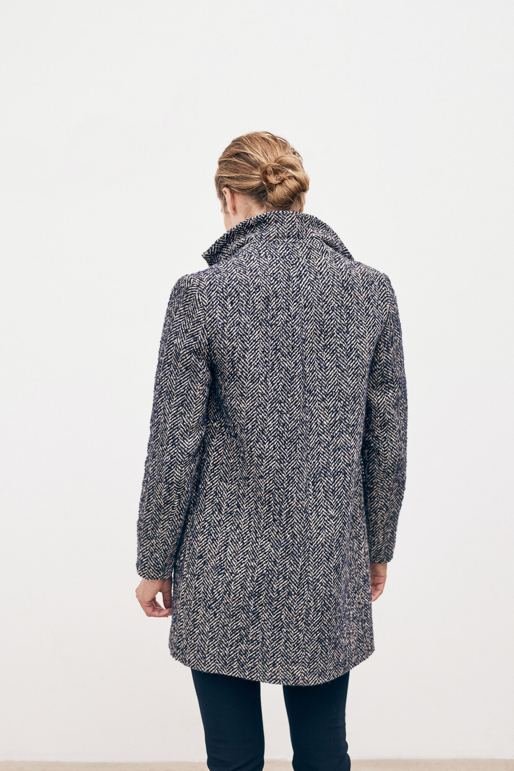 manteau elton bleu marine femme