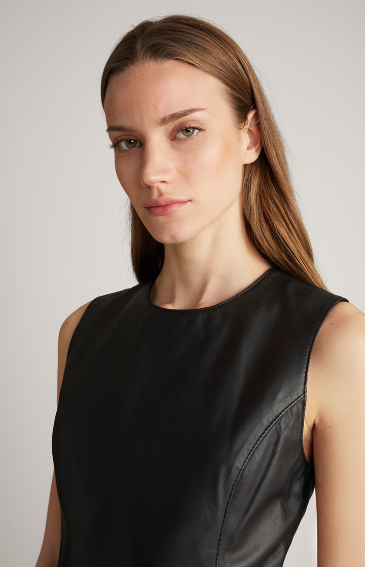 Lederkleid in Schwarz