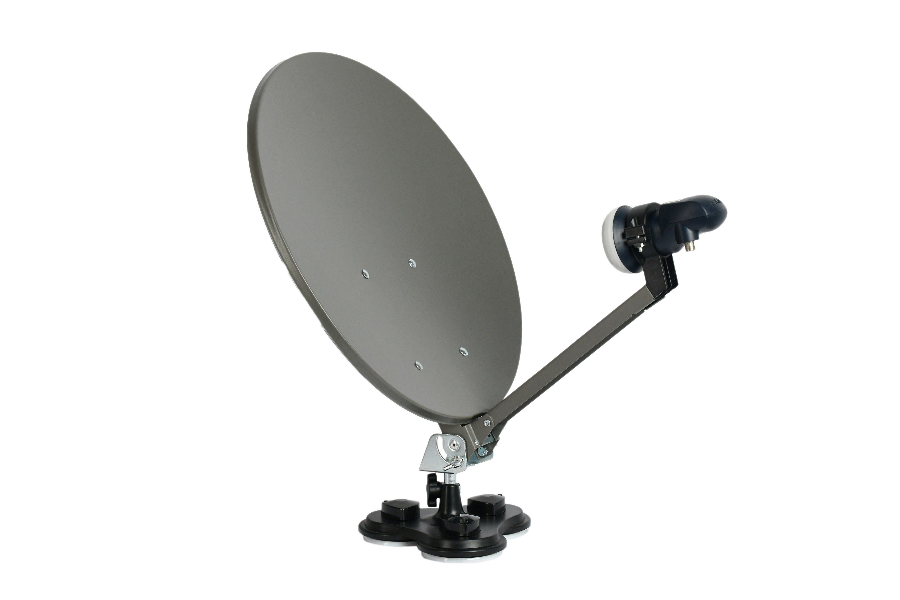 Sky Vision HDTV Camping Koffer Camping Sat-Anlage (SAT, für Camping), single LNB, 40cm Spiegel, Scart, HDMI & SAT Kabel