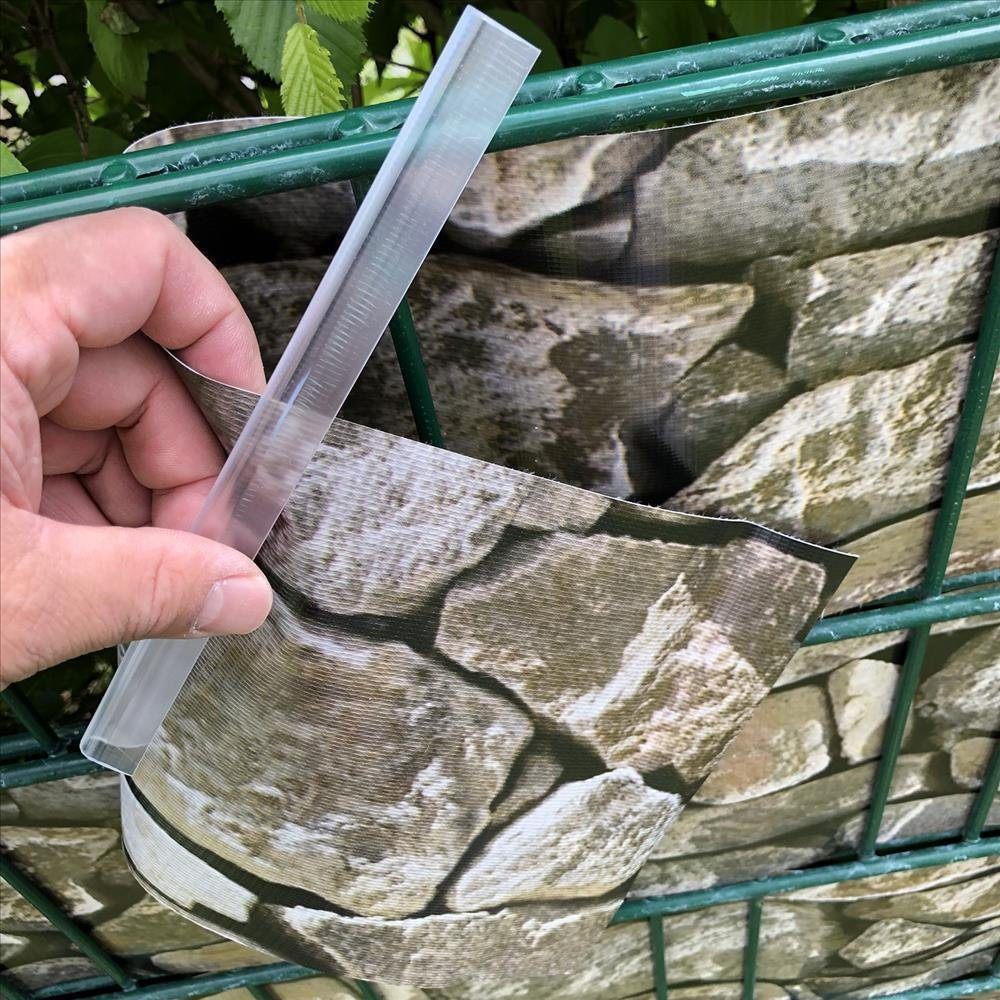 interGo Sichtschutzstreifen PVC Sichtschutzstreifen 35m & 70M Windschutzstreifen Doppelstabmatten, (Sichtschutzstreifen-Set)