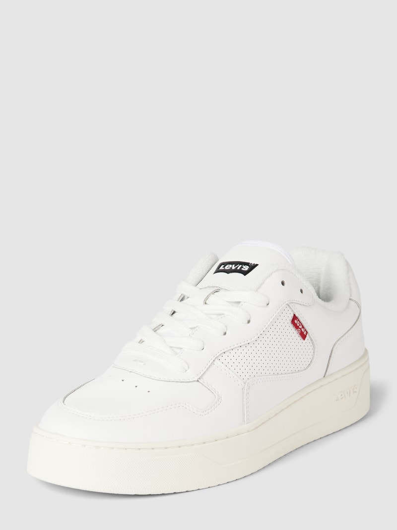 Sneaker aus Leder-Mix Modell 'GLIDE' in weiß