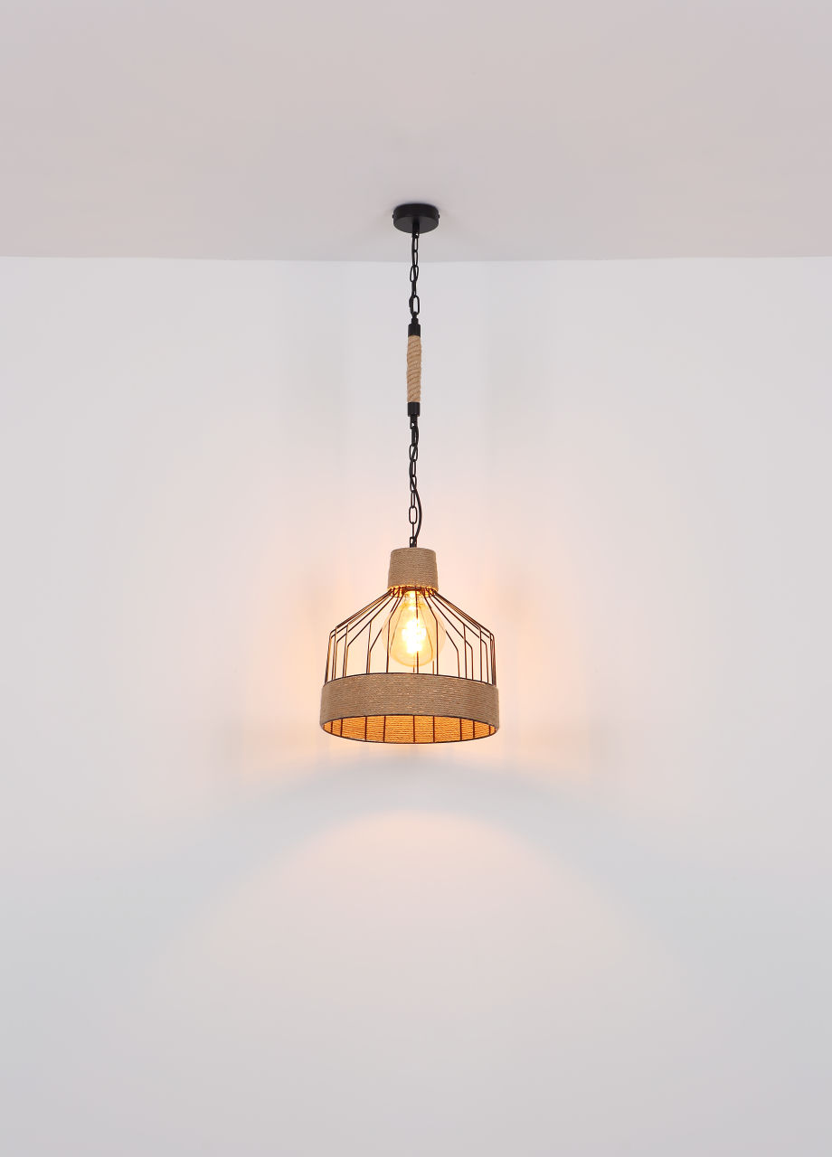 Globo Lighting - HALIA - Hängeleuchte Metall schwarz matt, 1x E27