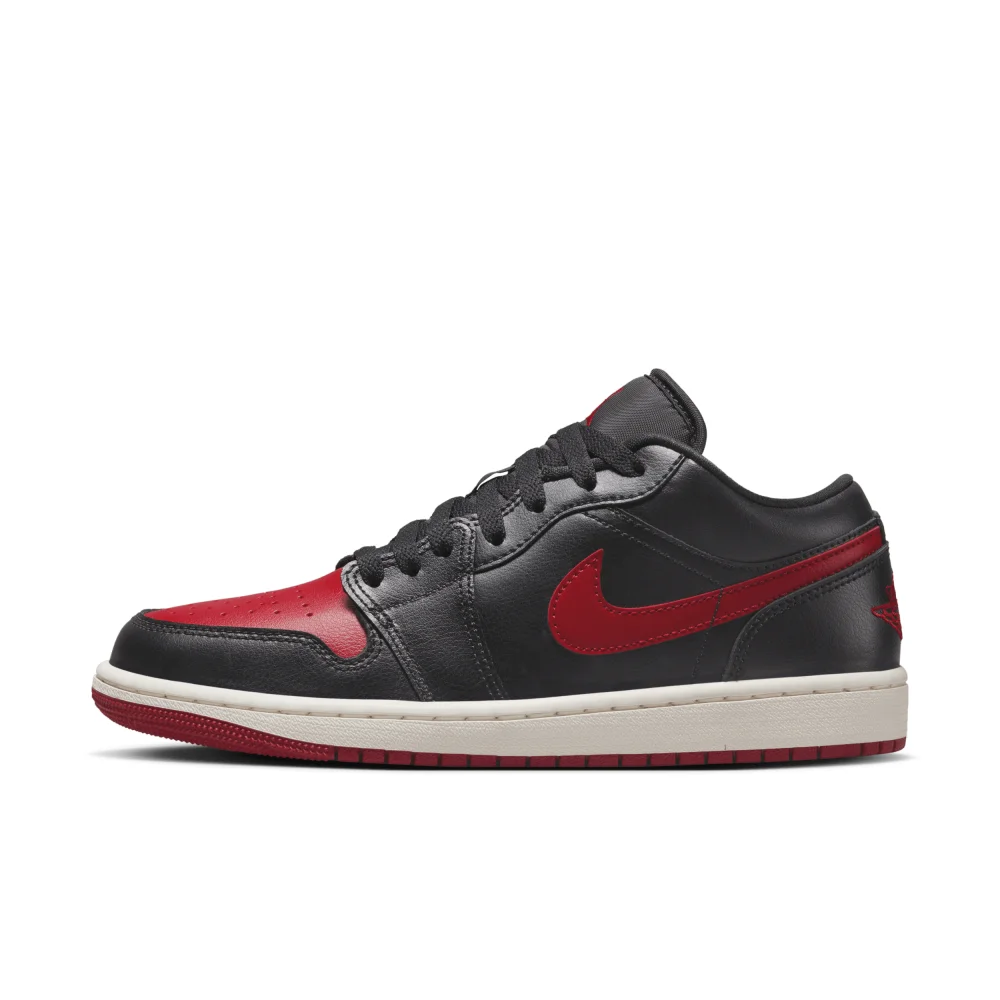 NIKE JORDAN 1 Low WMNS Bred Sail DC0774-061 / schwarz