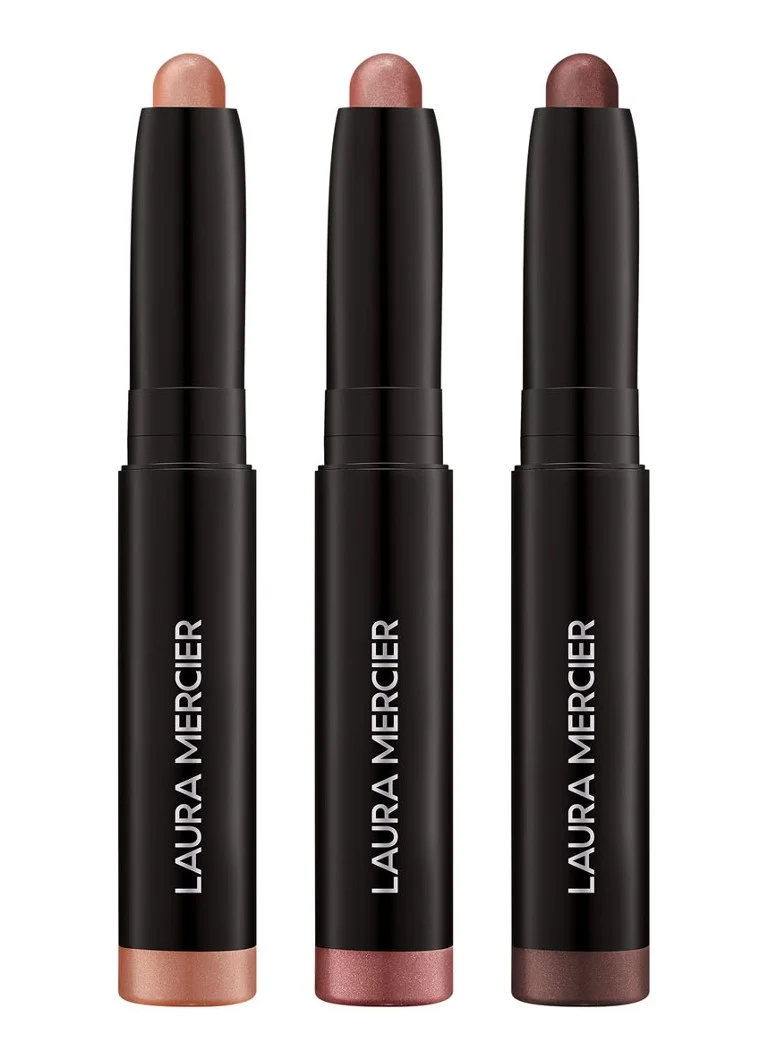 Fard de pleoape Laura Mercier, trio de farduri de pleoape Enchanting Shimmers Caviar - Ediție limitată
