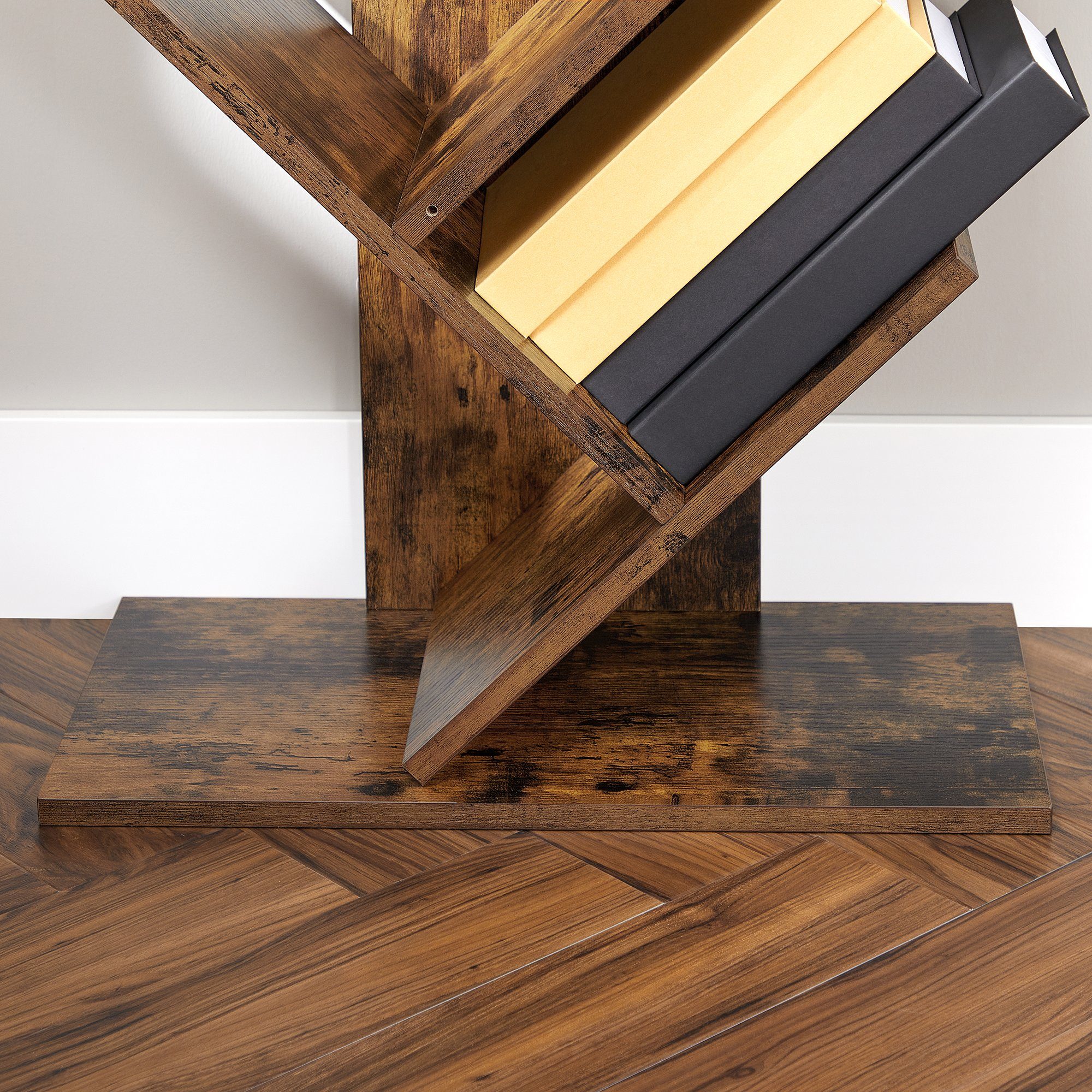 VASAGLE Bücherregal, Raumteiler, Standregal mit 8 Ebenen, 50 x 25 x 141,5cm