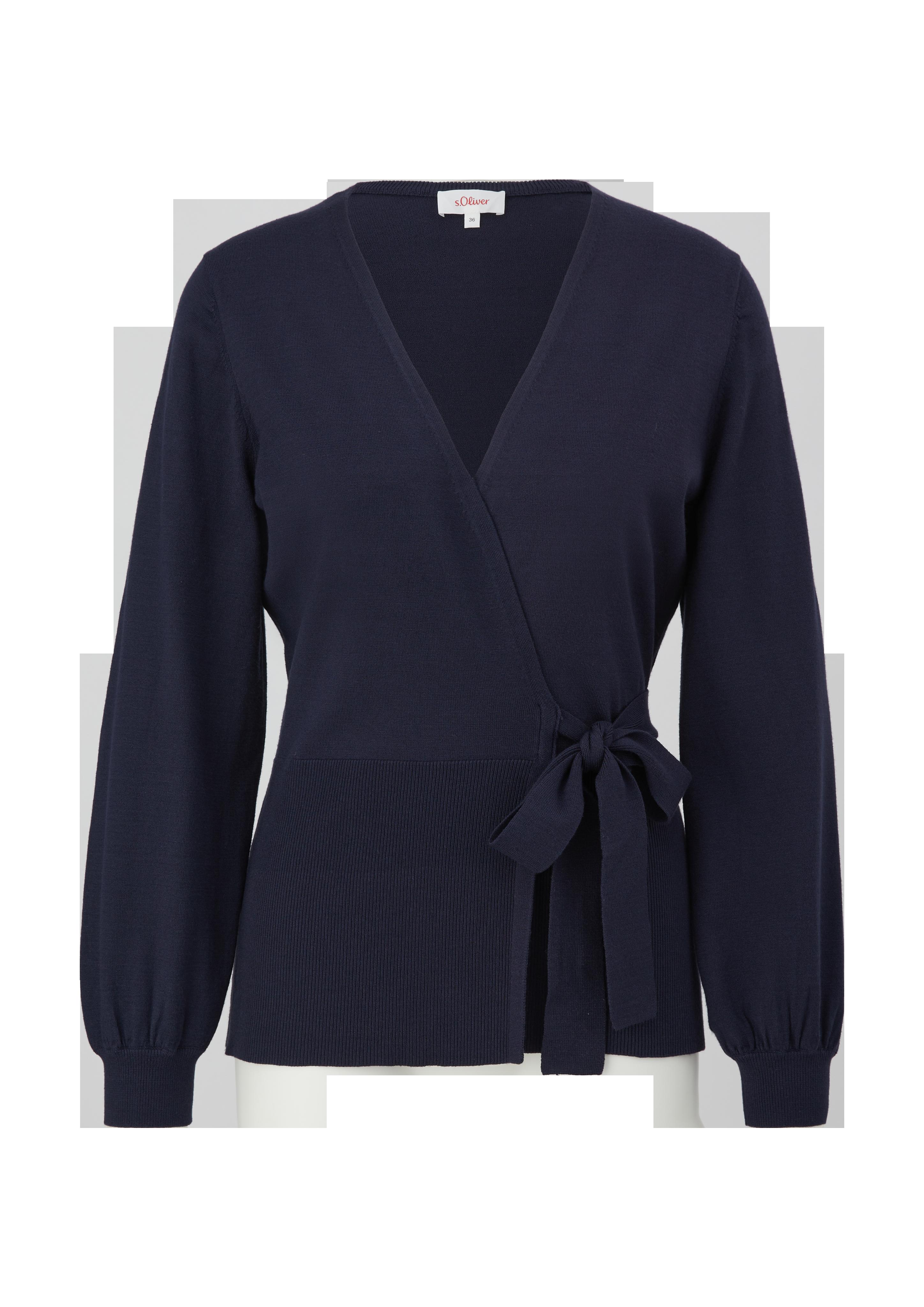Strickjacke in Wickeloptik  2125658-5959