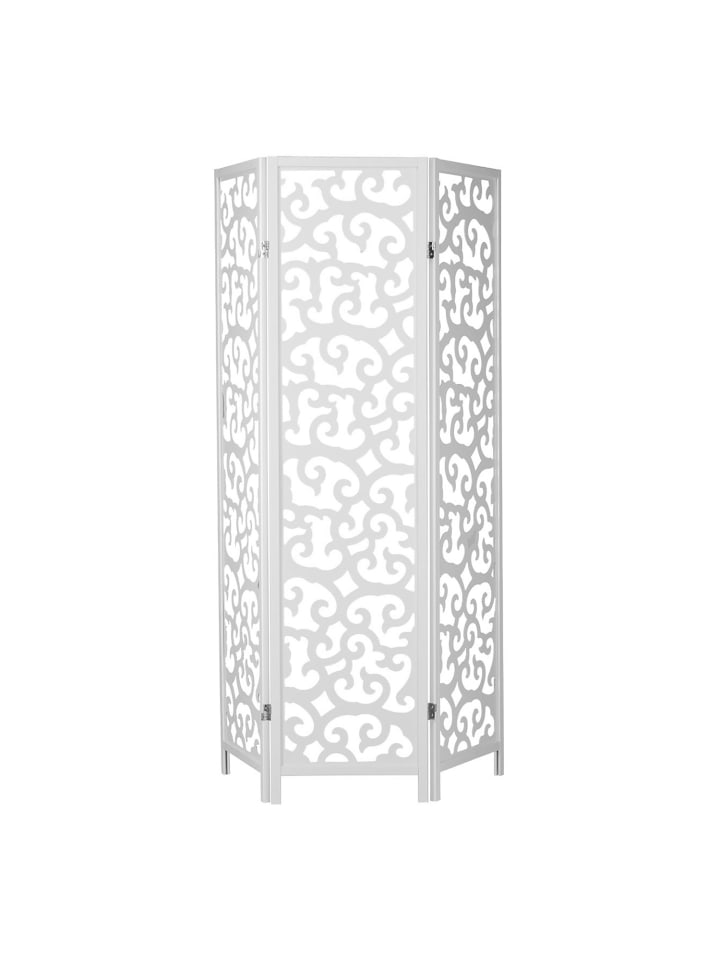 Homestyle4u 3-tlg. Paravent in Weiß 130x175 günstig kaufen onesize
