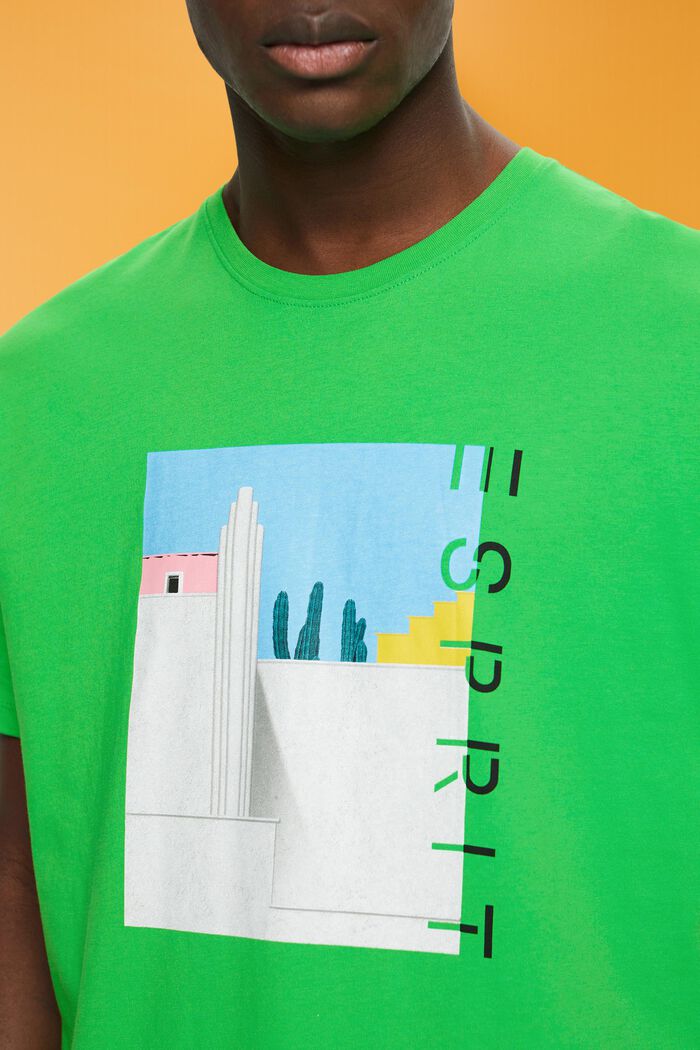 Baumwoll-T-Shirt mit Frontprint
