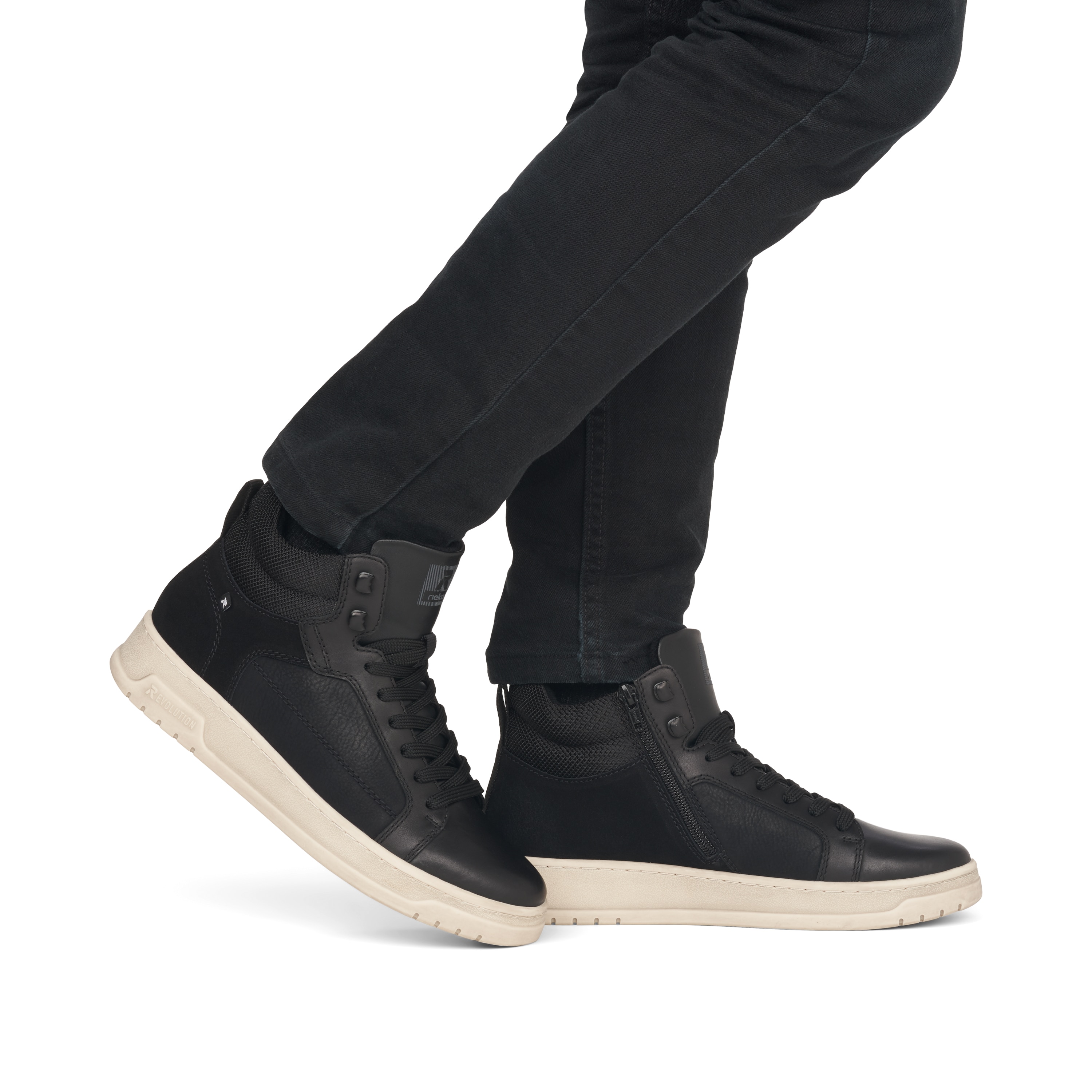 Rieker Herren Sneaker High steel black