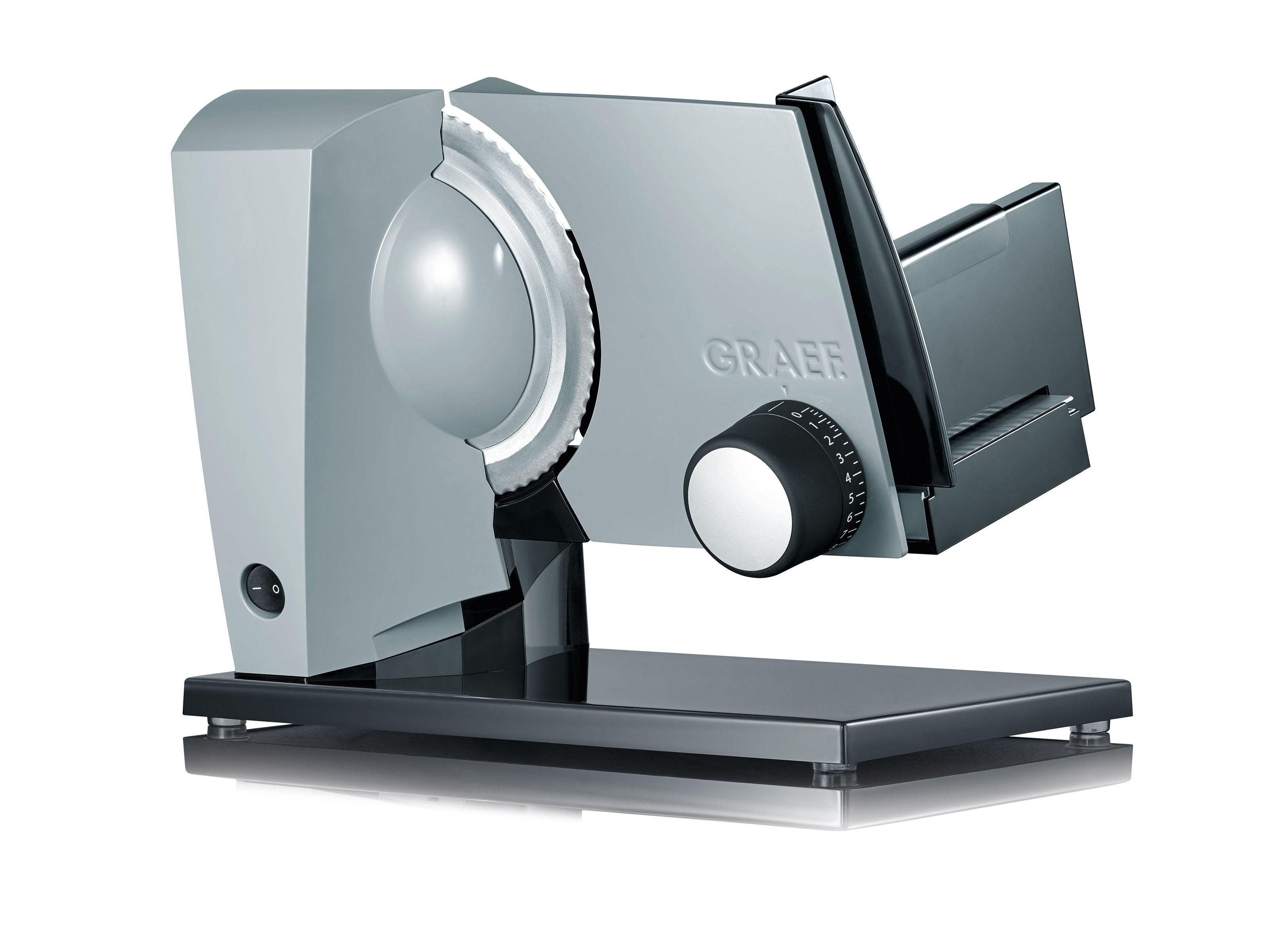 Graef Allesschneider Sliced Kitchen S 11120 Twin, 170 W, Stabiler und leichtgängiger Schlitten mit Kindersicherung