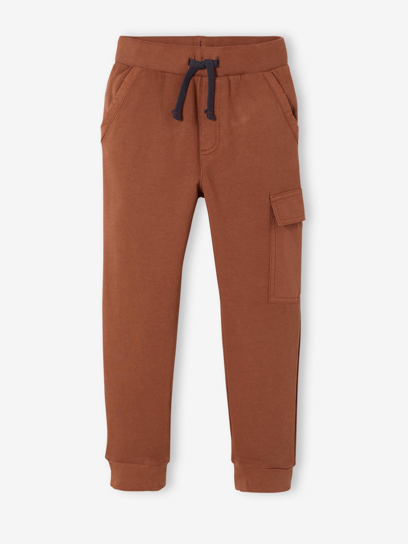 Pantalon jogger en molleton bi-matière garçon gris