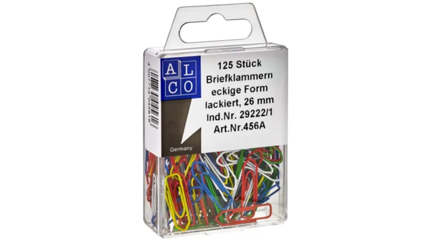 ALCO Büroklammern 125 Stück 26mm farbig