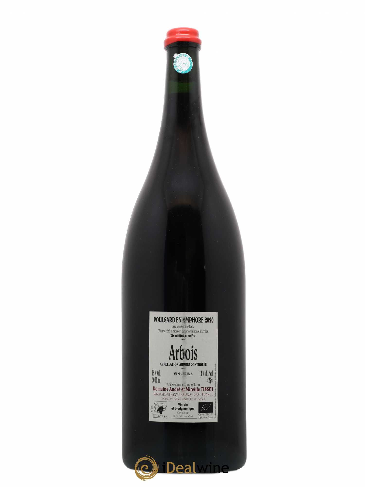 Arbois Poulsard Amphore Bénédicte et Stéphane Tissot  2020 - Lot de 1 Double-magnum