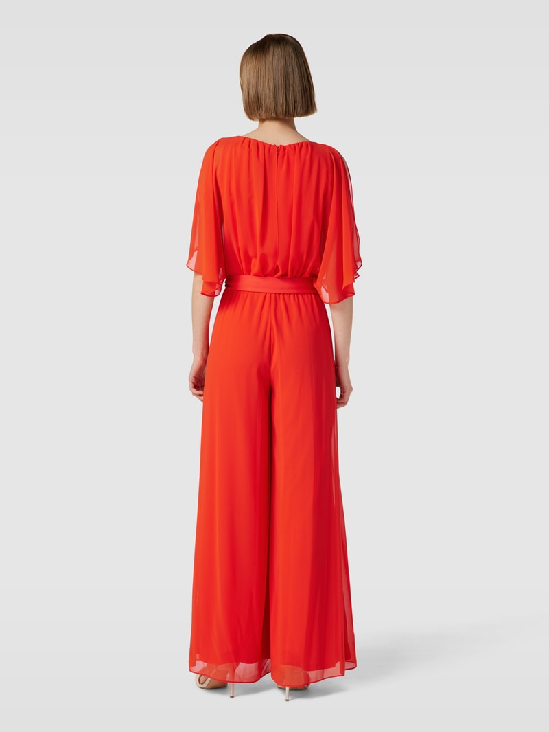 Jumpsuit mit Taillengürtel in orange