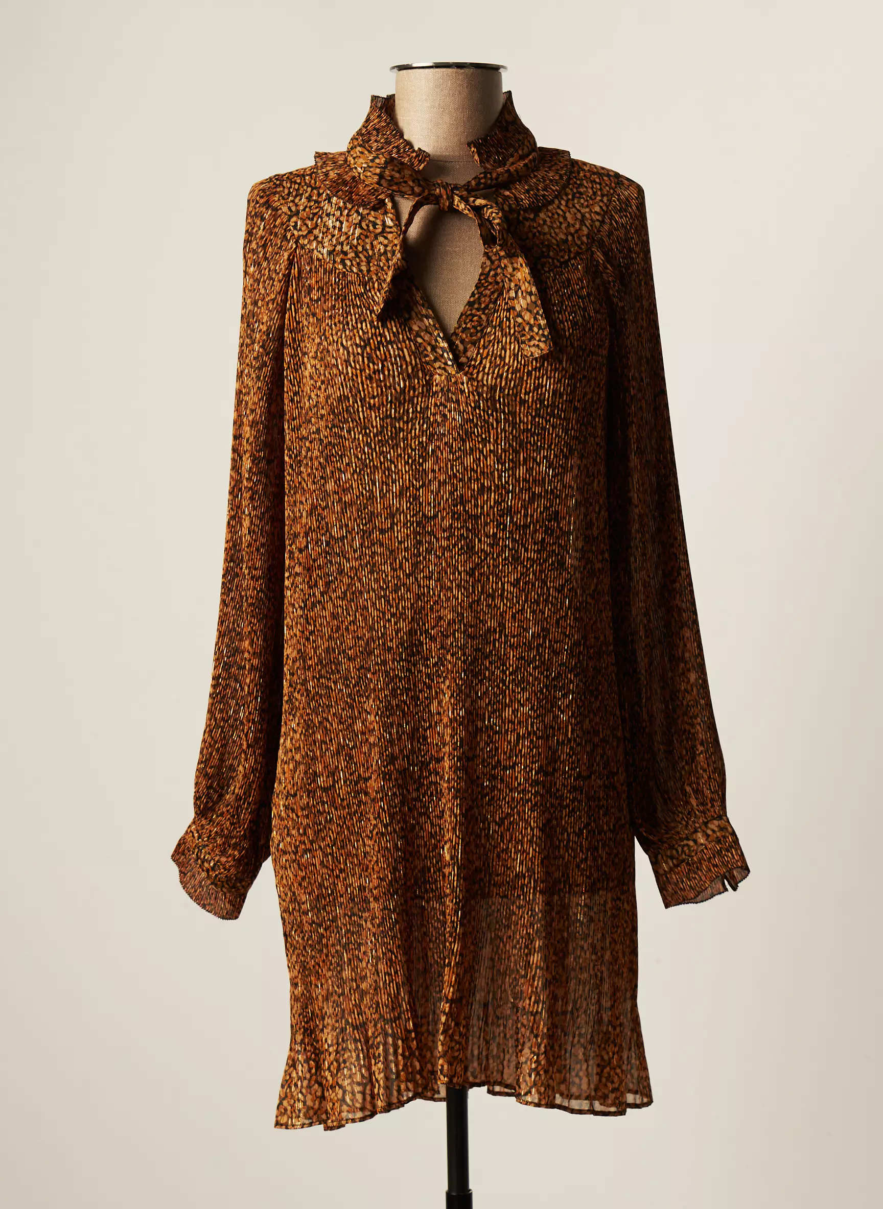 Suncoo Robes Mi Longues Femme couleur marron