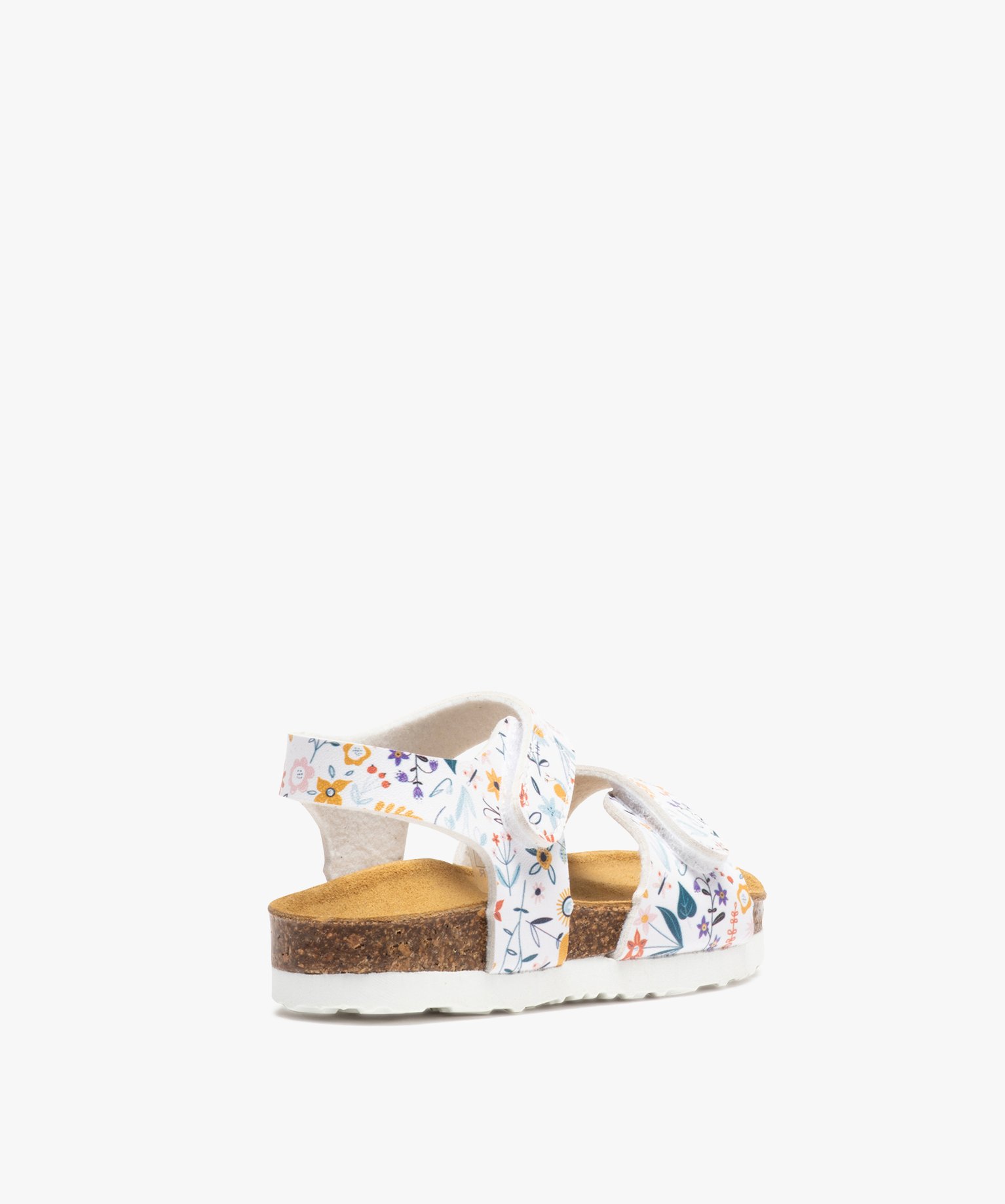 Sandales bébé fille à double scratch et à motif fleuri multicolore | GEMO