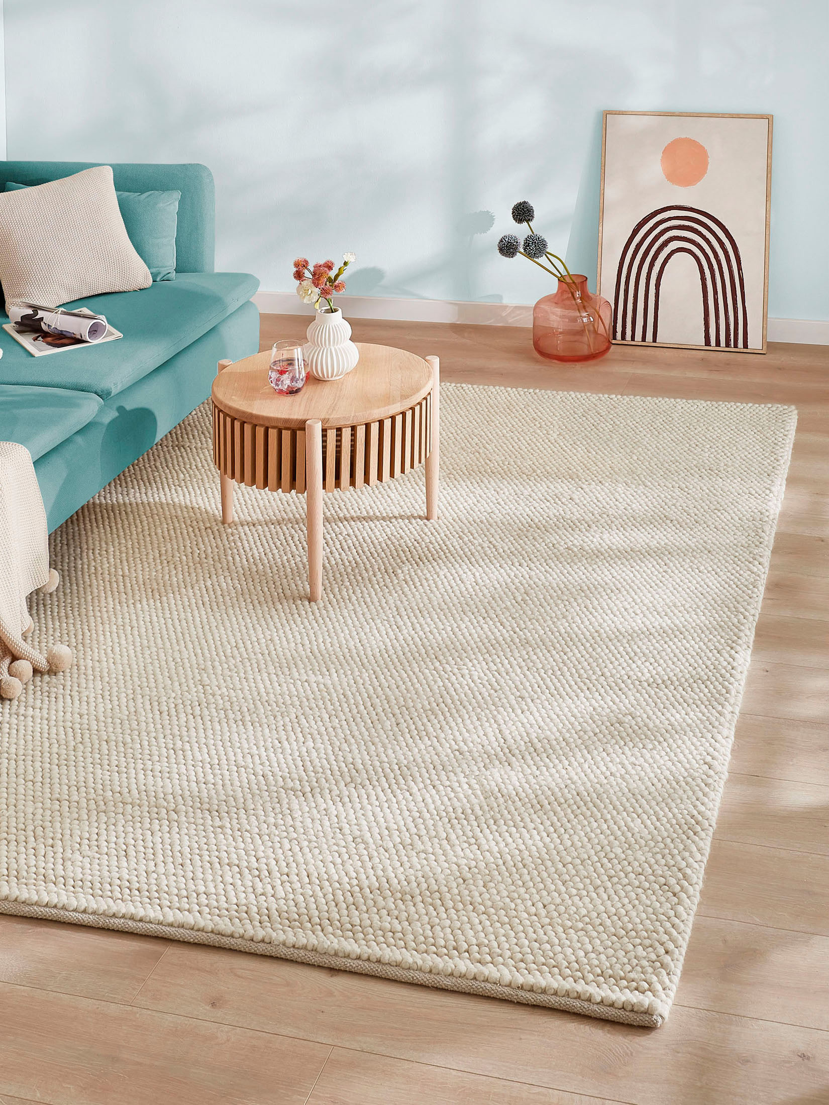Malmby Woll-Teppich, Vanity White