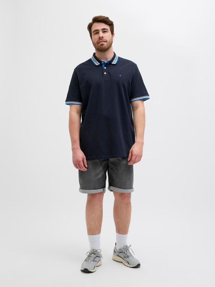 JACK & JONES PLUS Poloshirt in Sky Captain günstig kaufen
