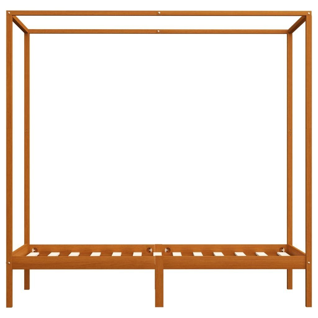 möbelando Himmelbett 299785 (LxBxH: 204x104x200 cm), aus Kiefer in Honigbraun