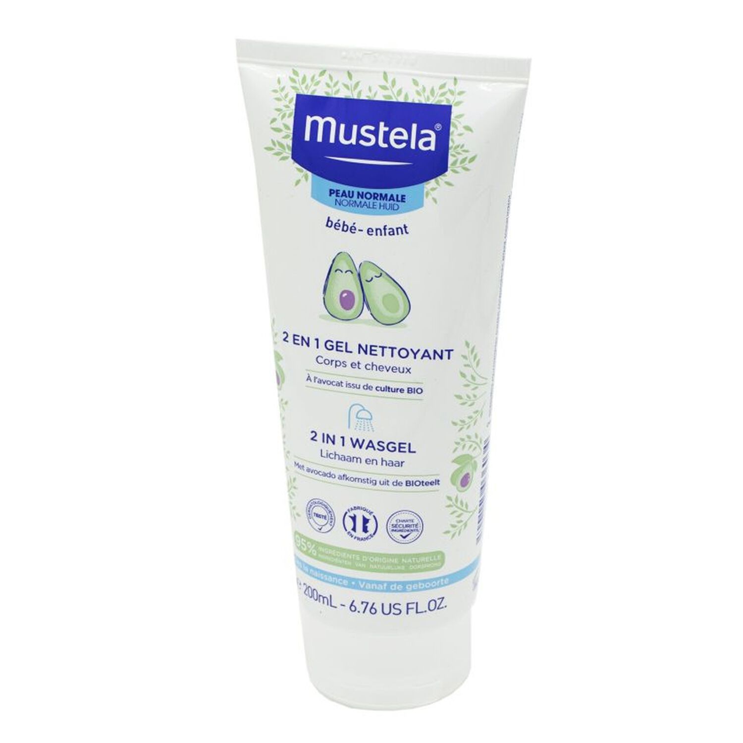 Mustela Gel Nettoyant Bio 2 en 1 Corps et Cheveux 200 ml