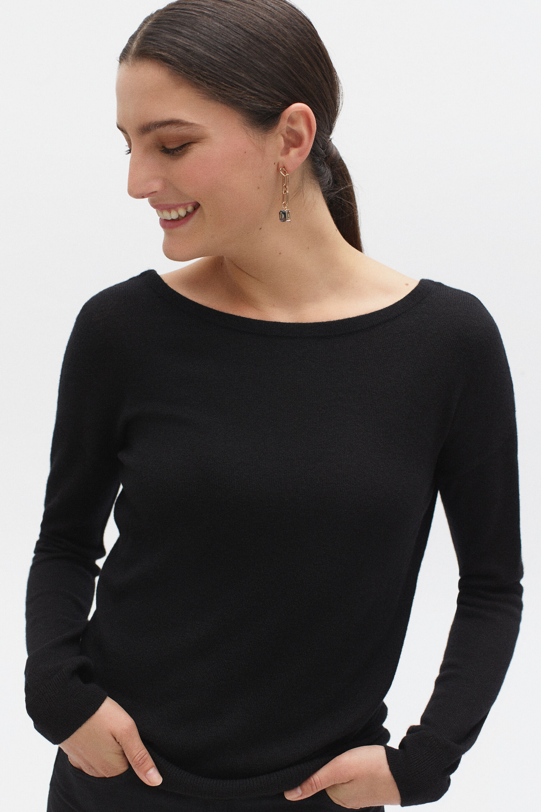 pull lilia noir femme