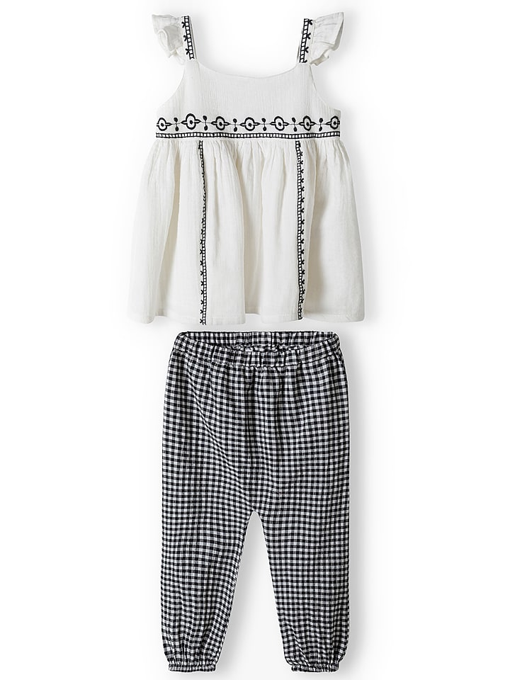 Minoti 2tlg. Outfit in Weiß/ Schwarz günstig kaufen