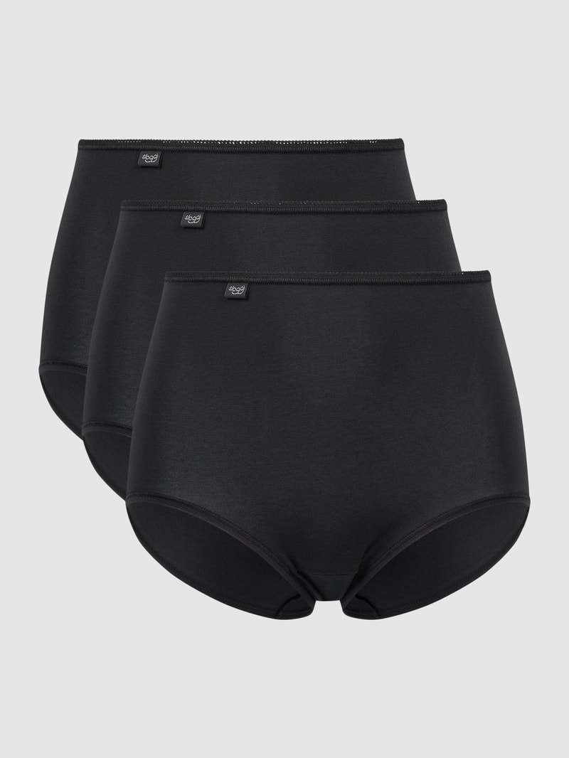 Slip mit Stretch-Anteil im 3er-Pack Modell 'Maxi' in schwarz