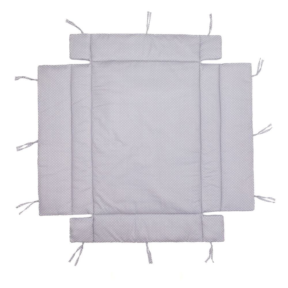 Fillikid Laufgitter kleine Punkte Exklusiv - Grau, Laufstalleinlage Flexi für Laufgitter mit 75 x 100 cm & 100 x 100 cm