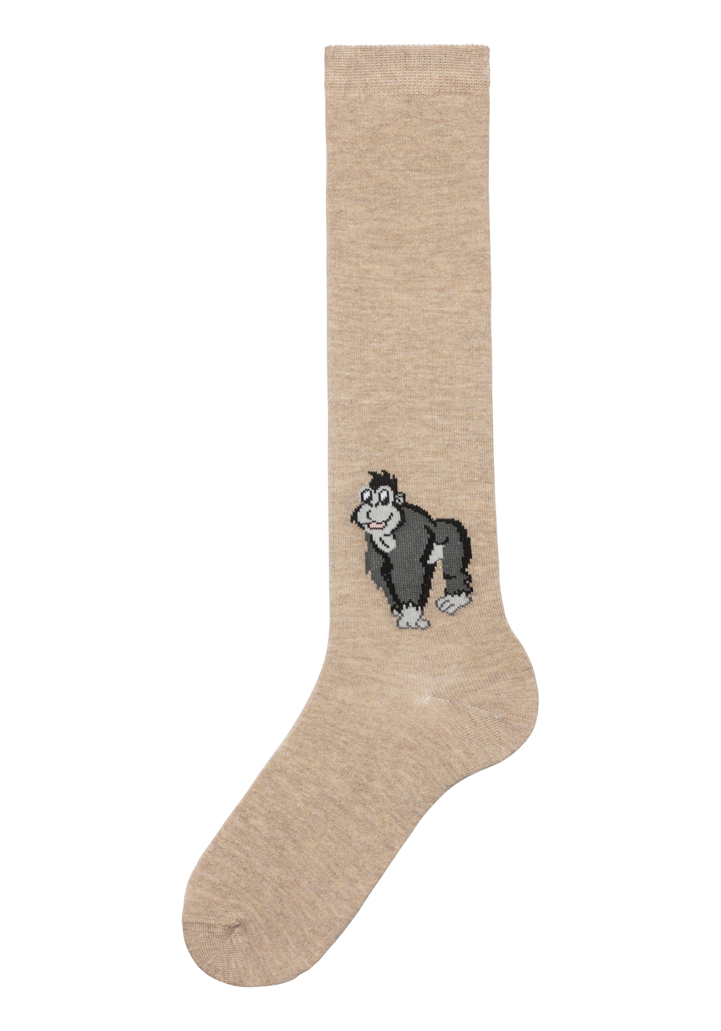 H.I.S Kniestrümpfe (5-Paar) mit eingestricktem Moriv