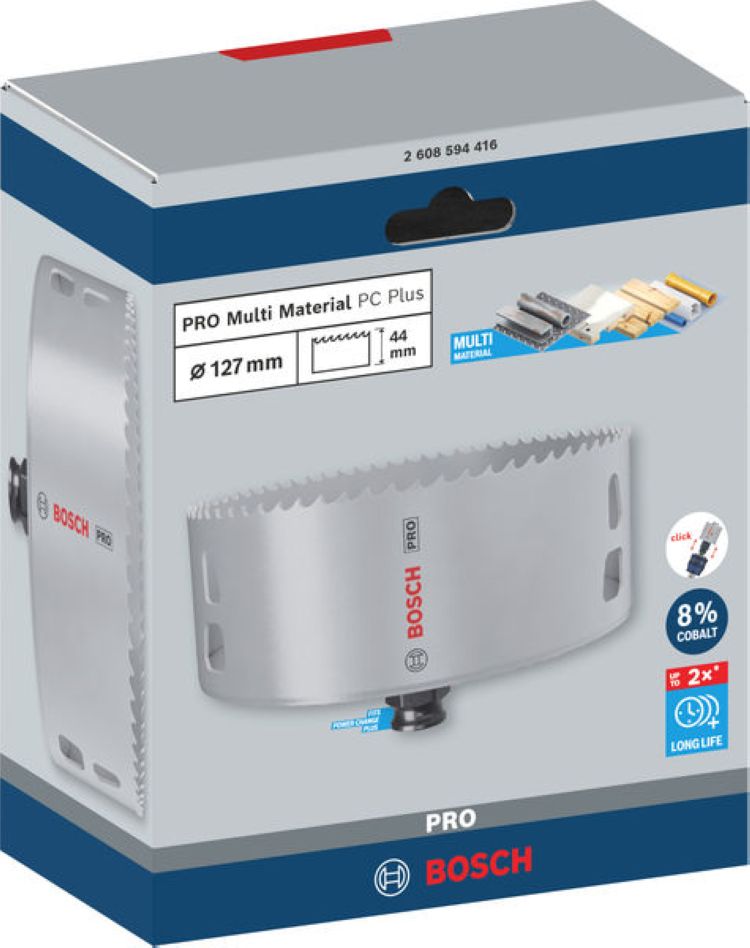 Bosch Blue Accessories 2608594416 PRO Multi Material PC Plus hulsav 127 mm