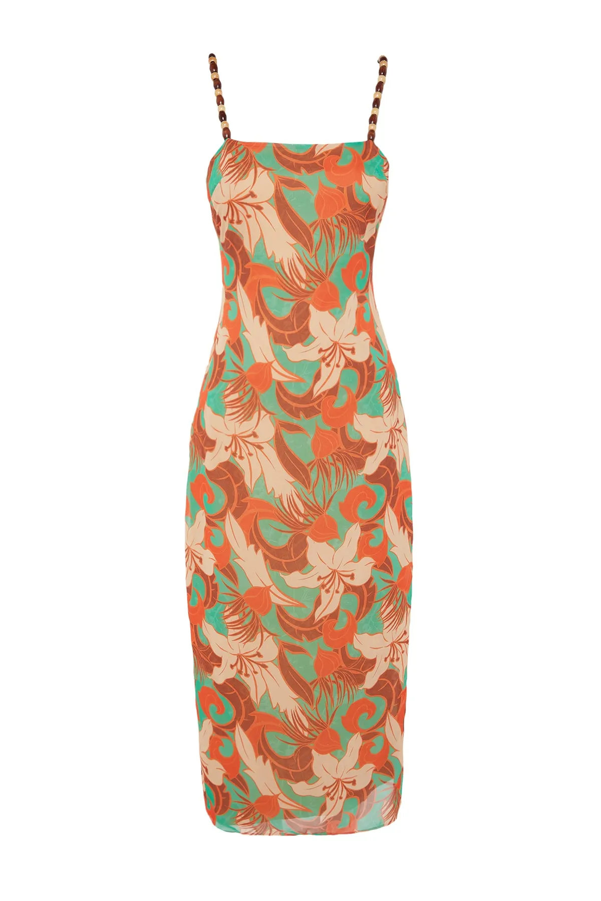 Trendyol Collection  Mehrfarbiges, gewebtes Trägerkleid TWOSS23EL02206