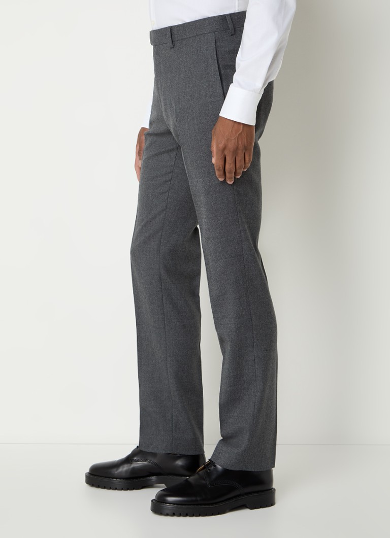 Pantaloni Sandro slim fit din lână virgină, cu buzunare laterale.