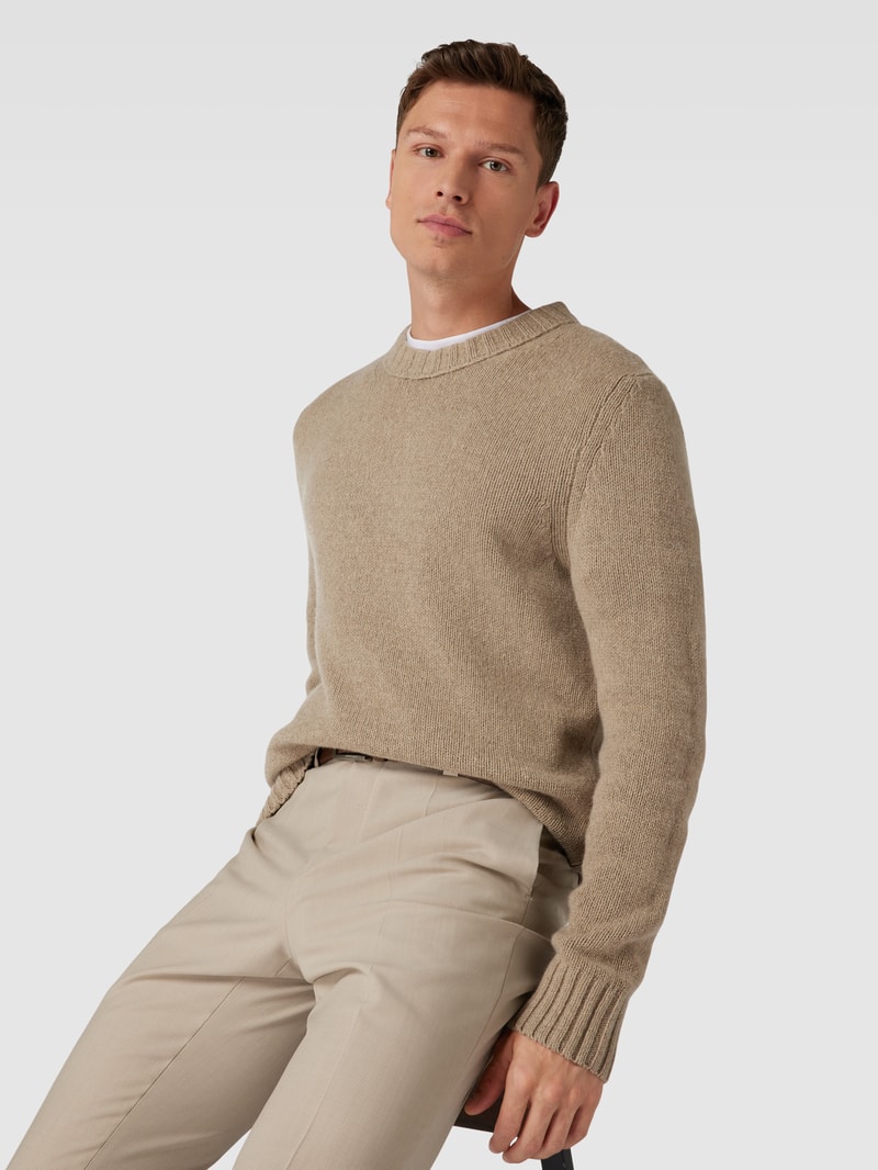 Strickpullover aus Kaschmir-Mix Modell 'Ecosio' in beige