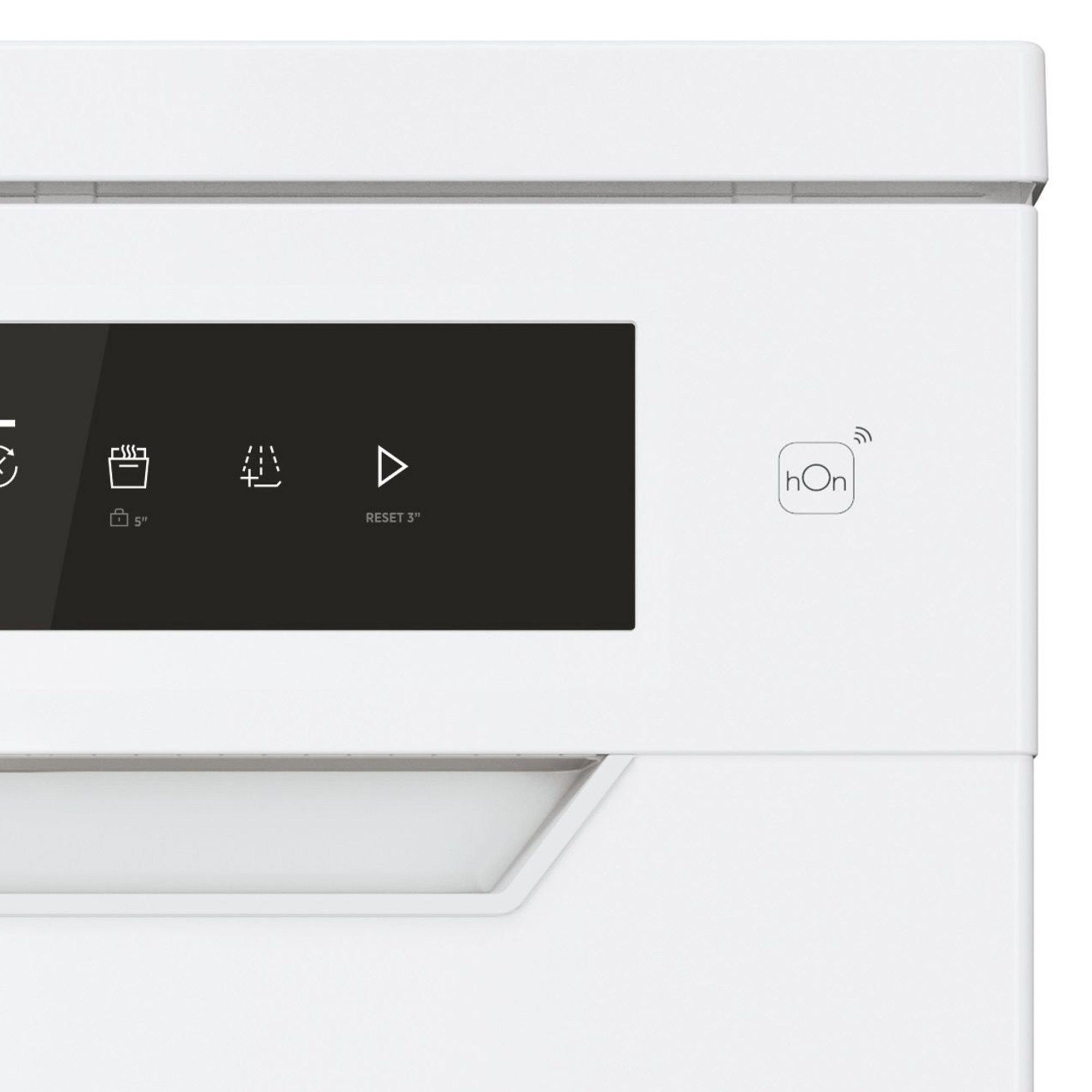 Hoover Standgeschirrspüler, HF 4C6F0PW, 9,50 l, 14 Maßgedecke, 14 Maßgestecke, WiFi + Bluetooth hOn App, Aquastoppschlauch